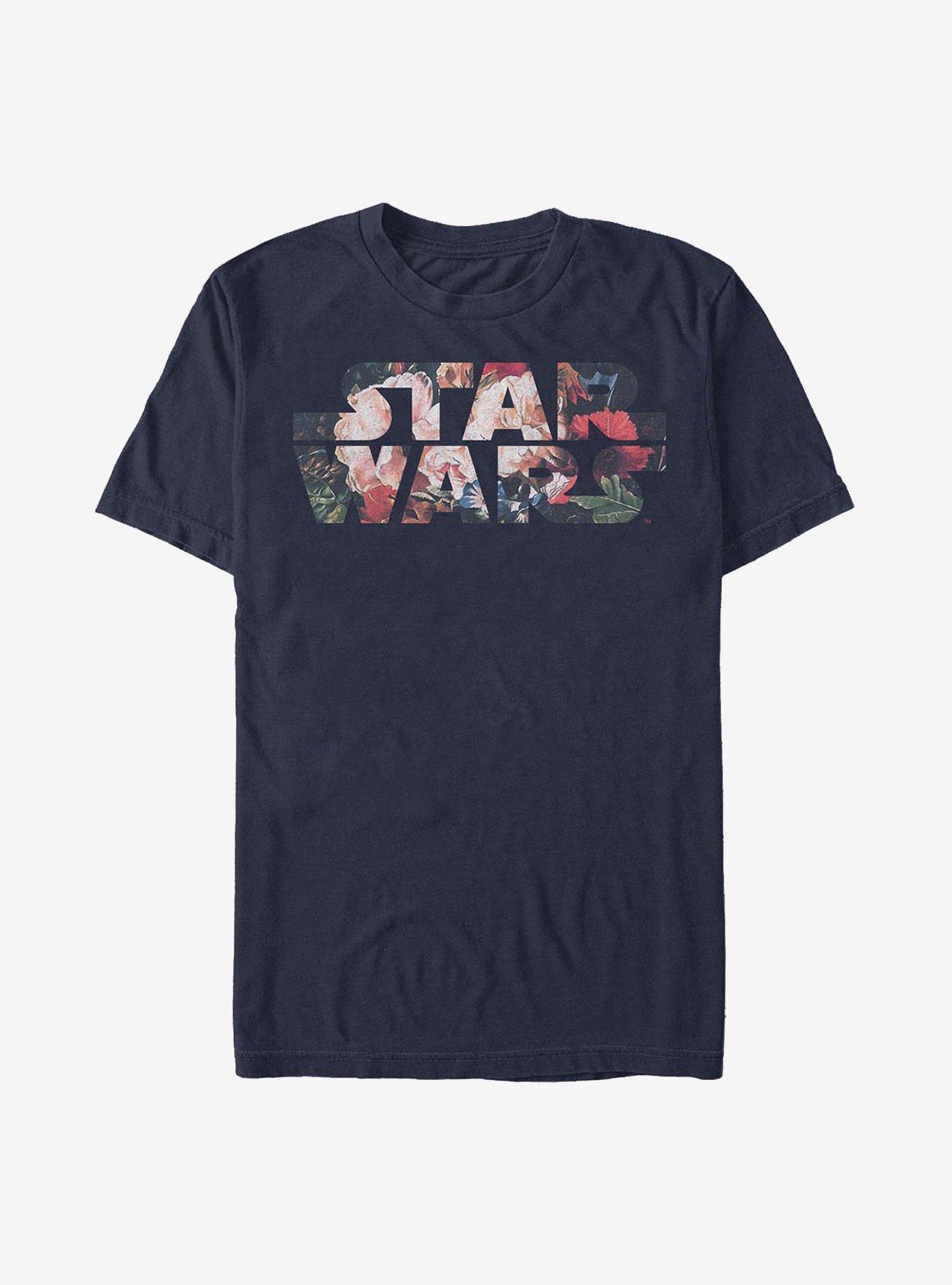 Star Wars Antique Flowers T-Shirt, NAVY, hi-res