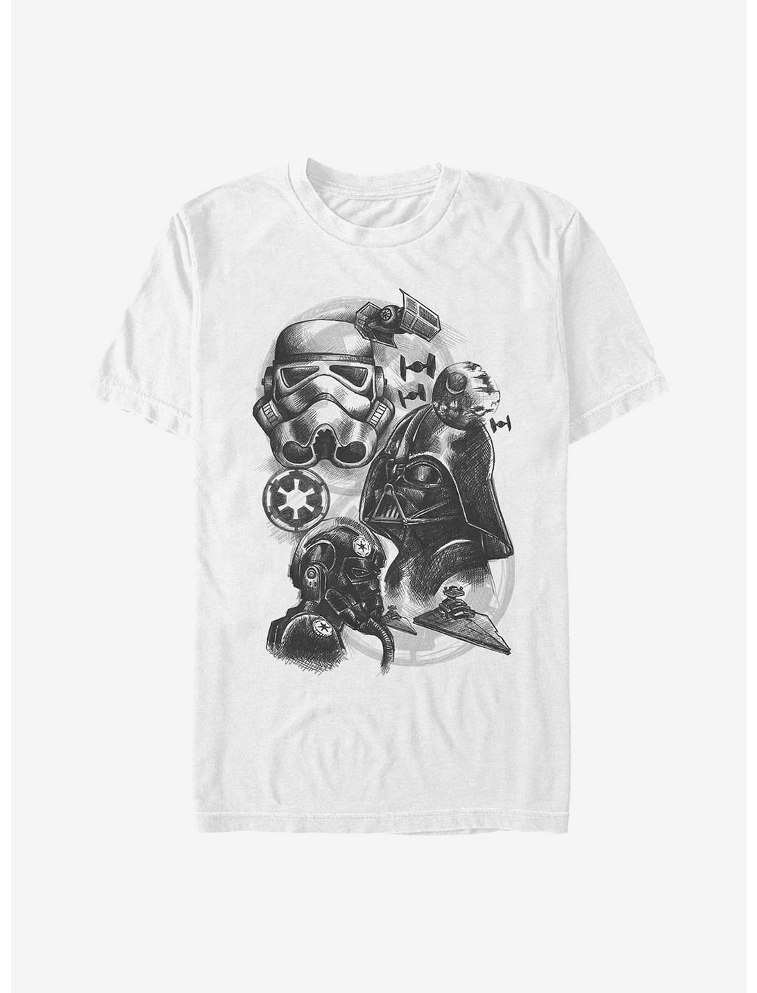 Star Wars Empire Sketch T-Shirt, WHITE, hi-res