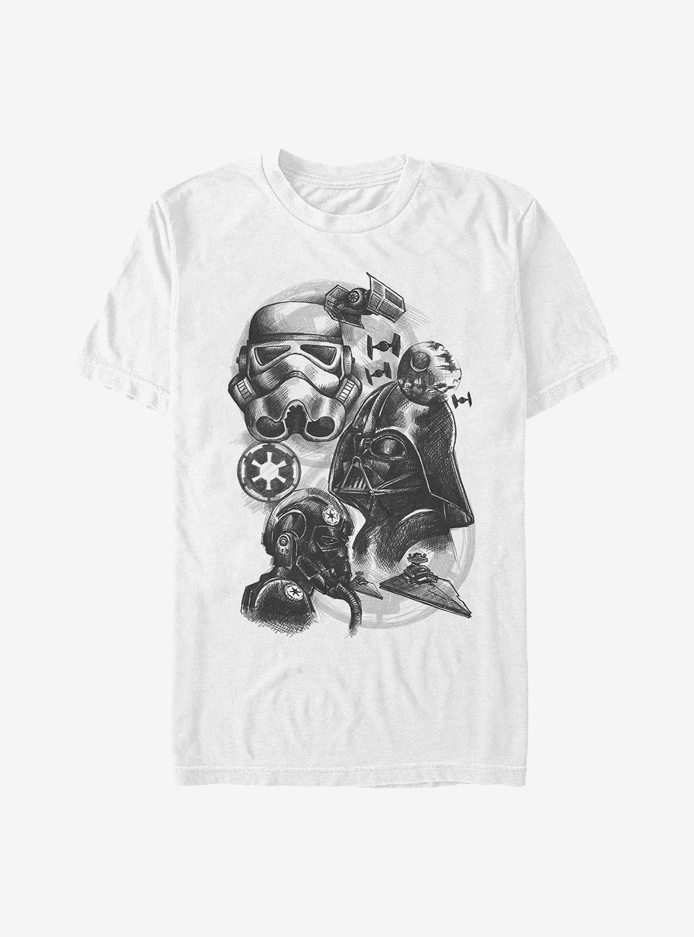 Star Wars Empire Sketch T-Shirt, WHITE, hi-res