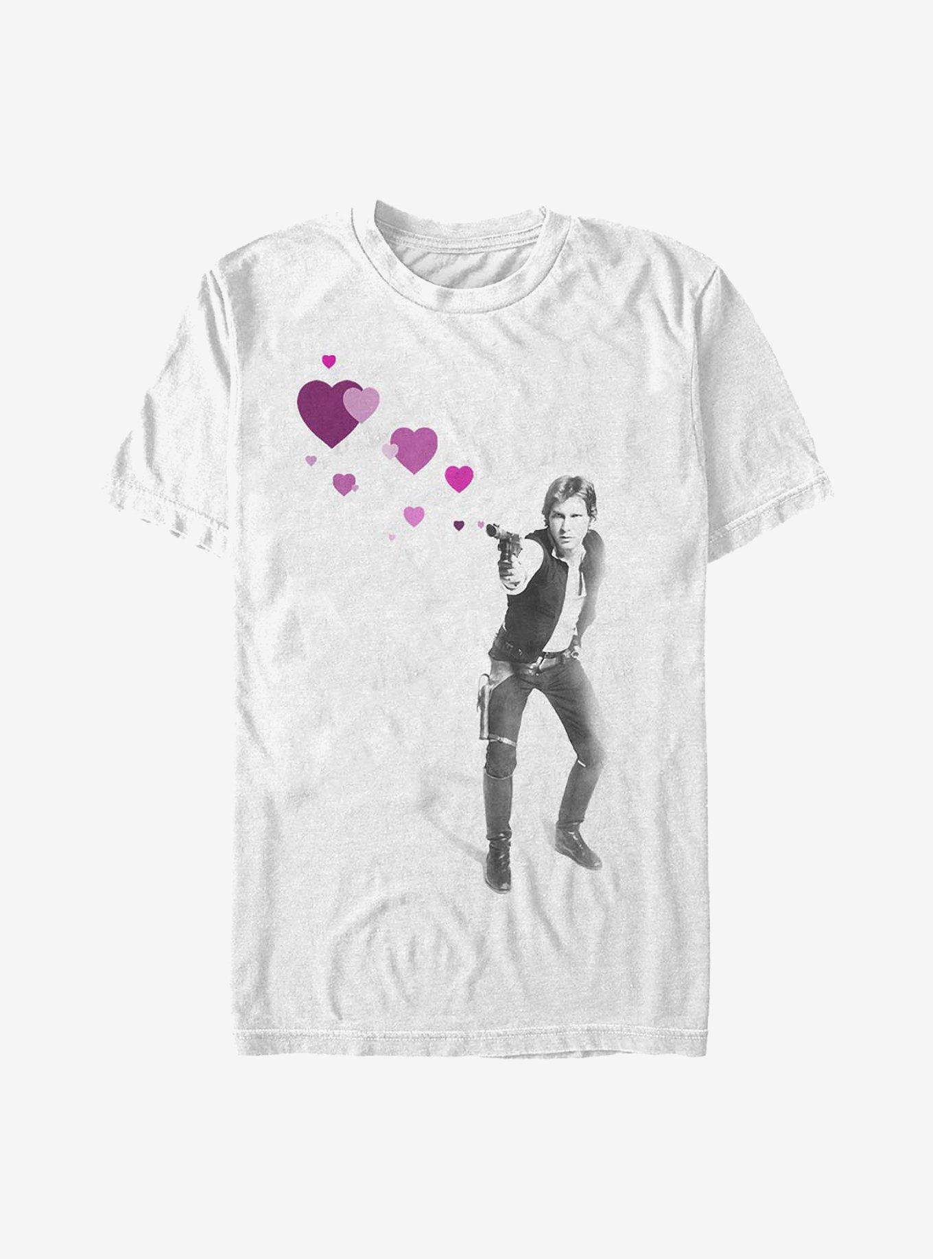 Star Wars Han Solo Hearts T-Shirt, WHITE, hi-res