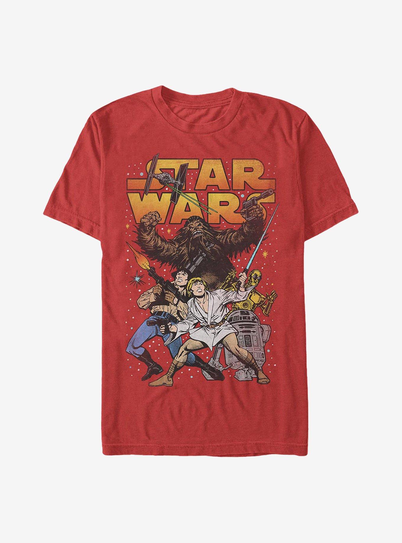 Star Wars Vintage Art T-Shirt, RED, hi-res