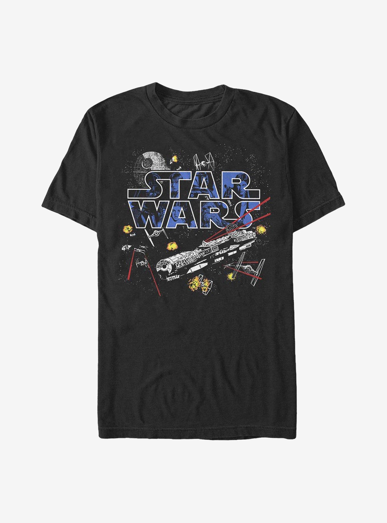 Star Wars Flight Of The Falcon T-Shirt, BLACK, hi-res