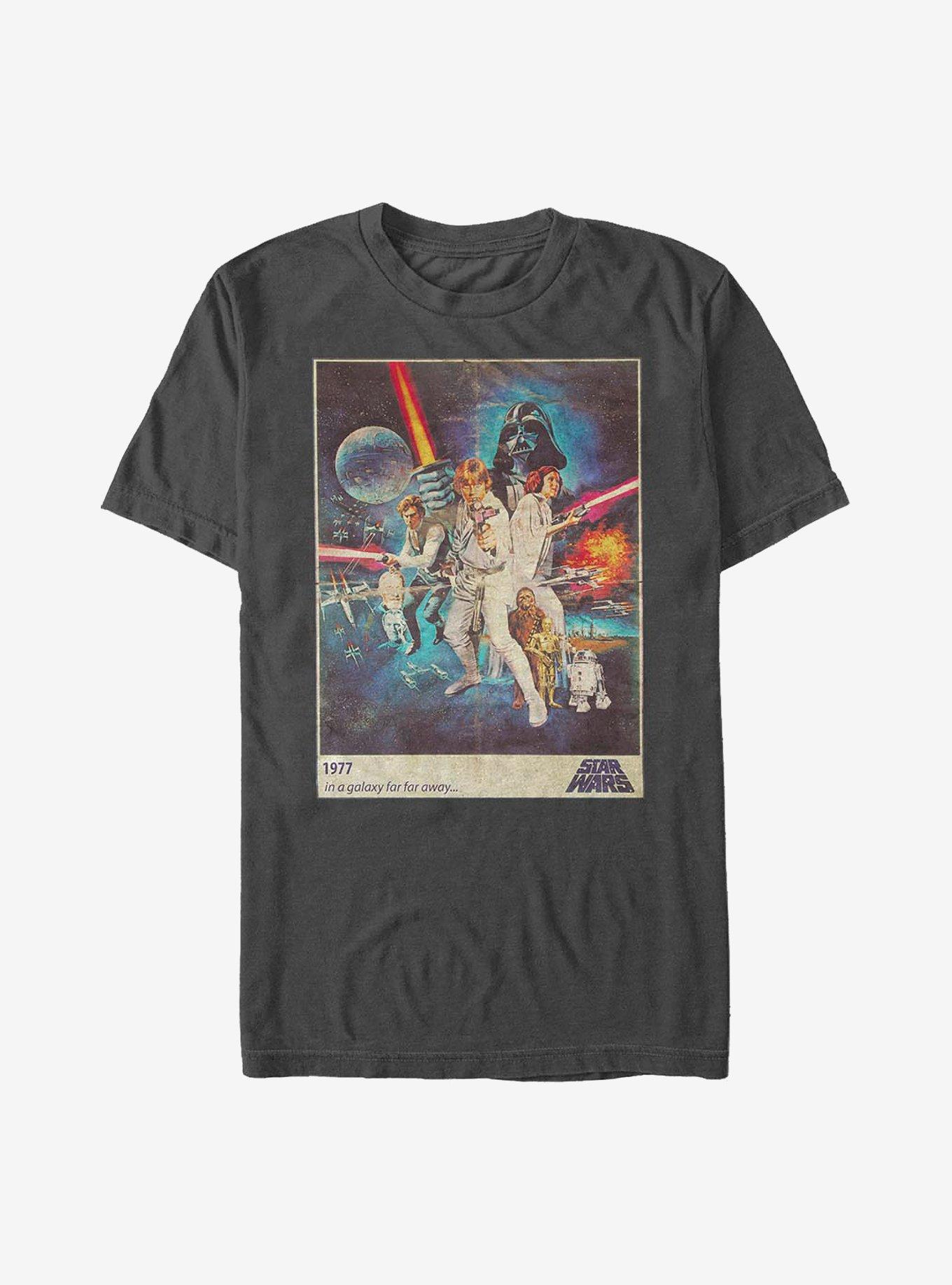 Star Wars A New Hope Movie Poster T-Shirt, CHARCOAL, hi-res