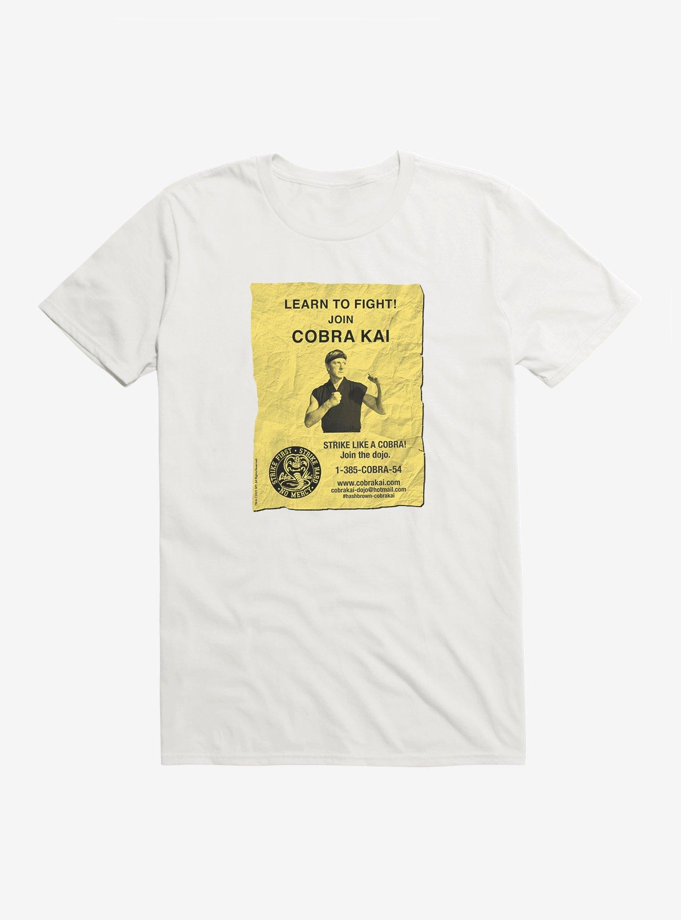 Cobra Kai Learn To Fight Wrinkled Poster T-Shirt, , hi-res