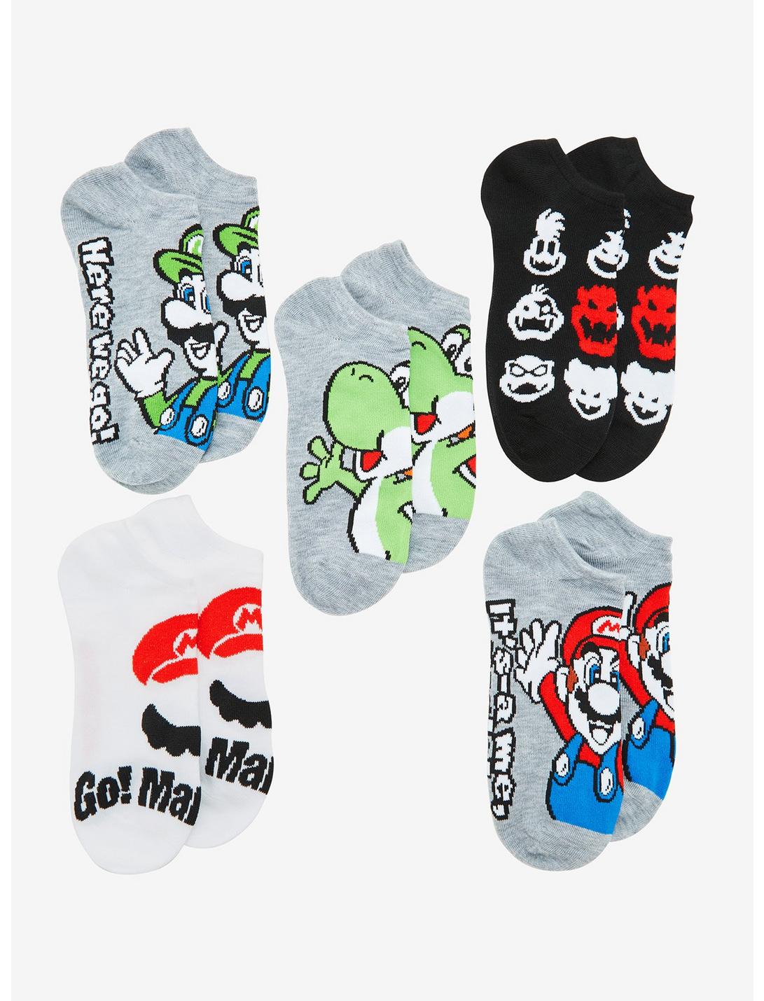 Nintendo Super Mario Ankle Sock Set, , hi-res