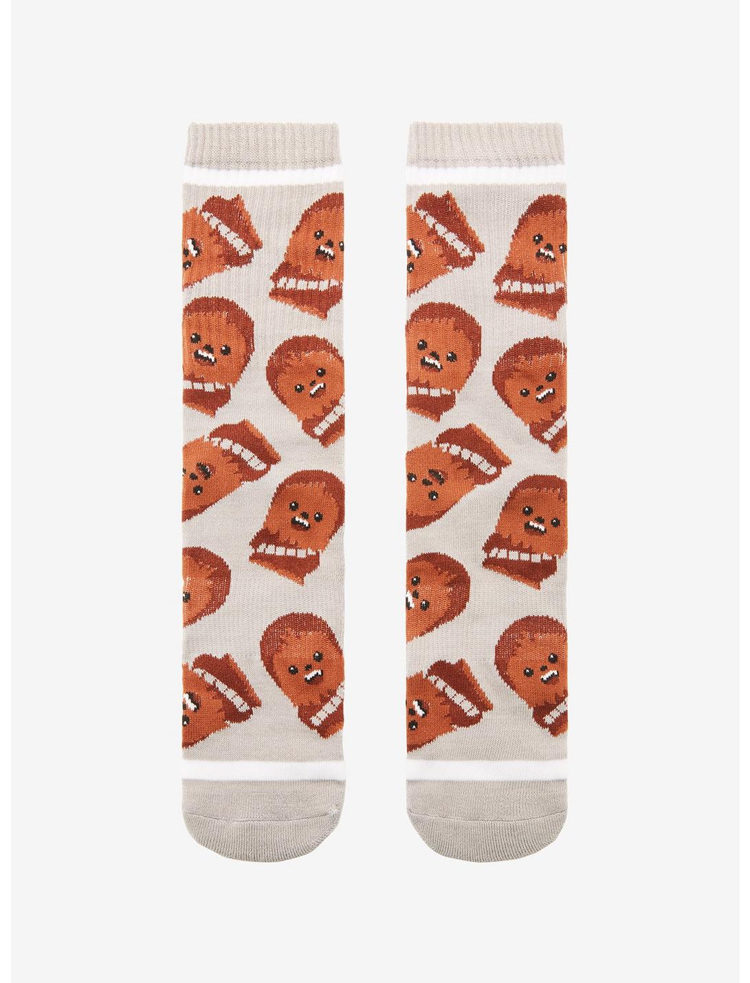 Star Wars Chewbacca Chibi Allover Print Crew Socks - BoxLunch Exclusive, , hi-res