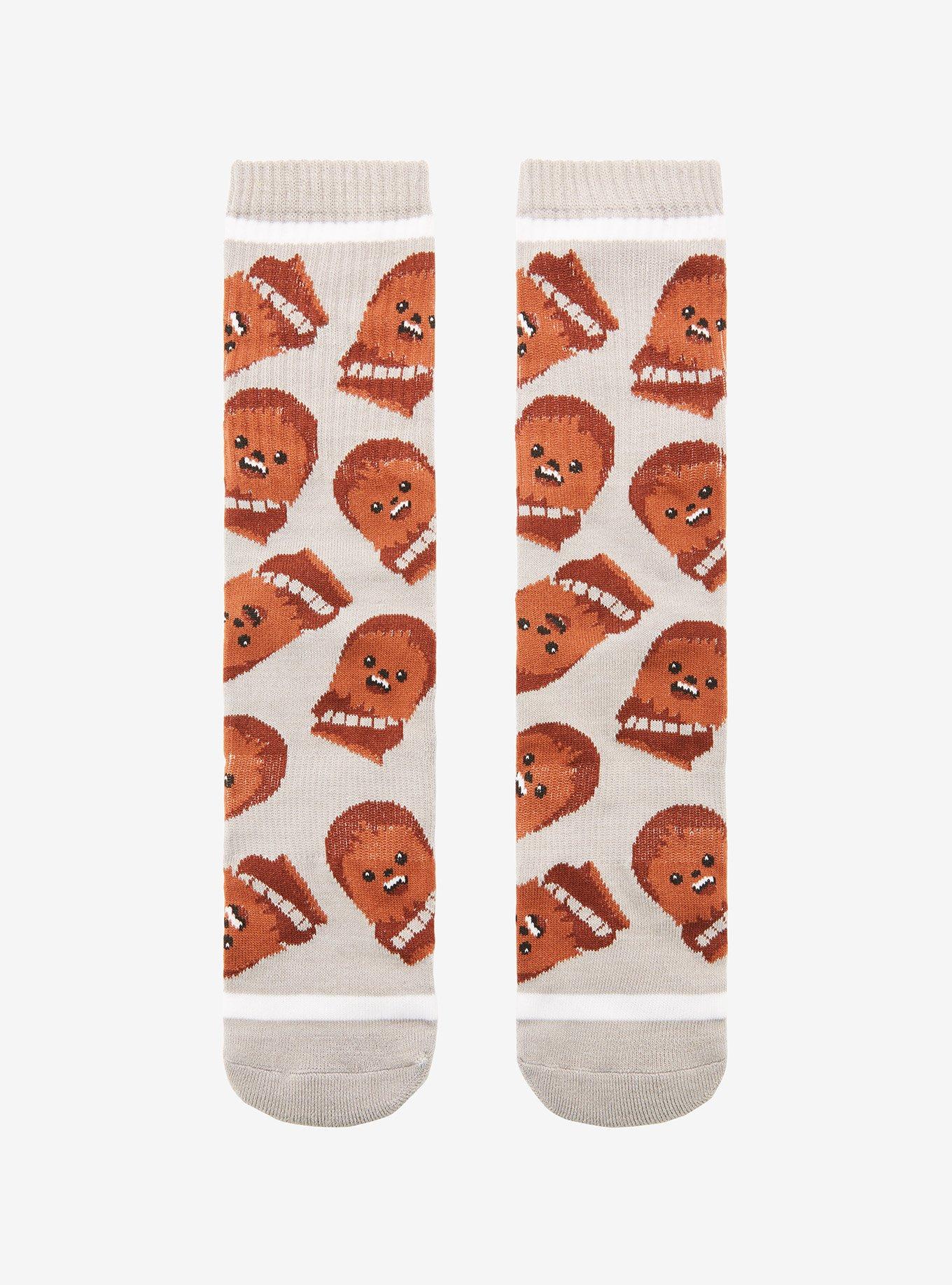 Star Wars Chewbacca Chibi Allover Print Crew Socks - BoxLunch Exclusive, , hi-res