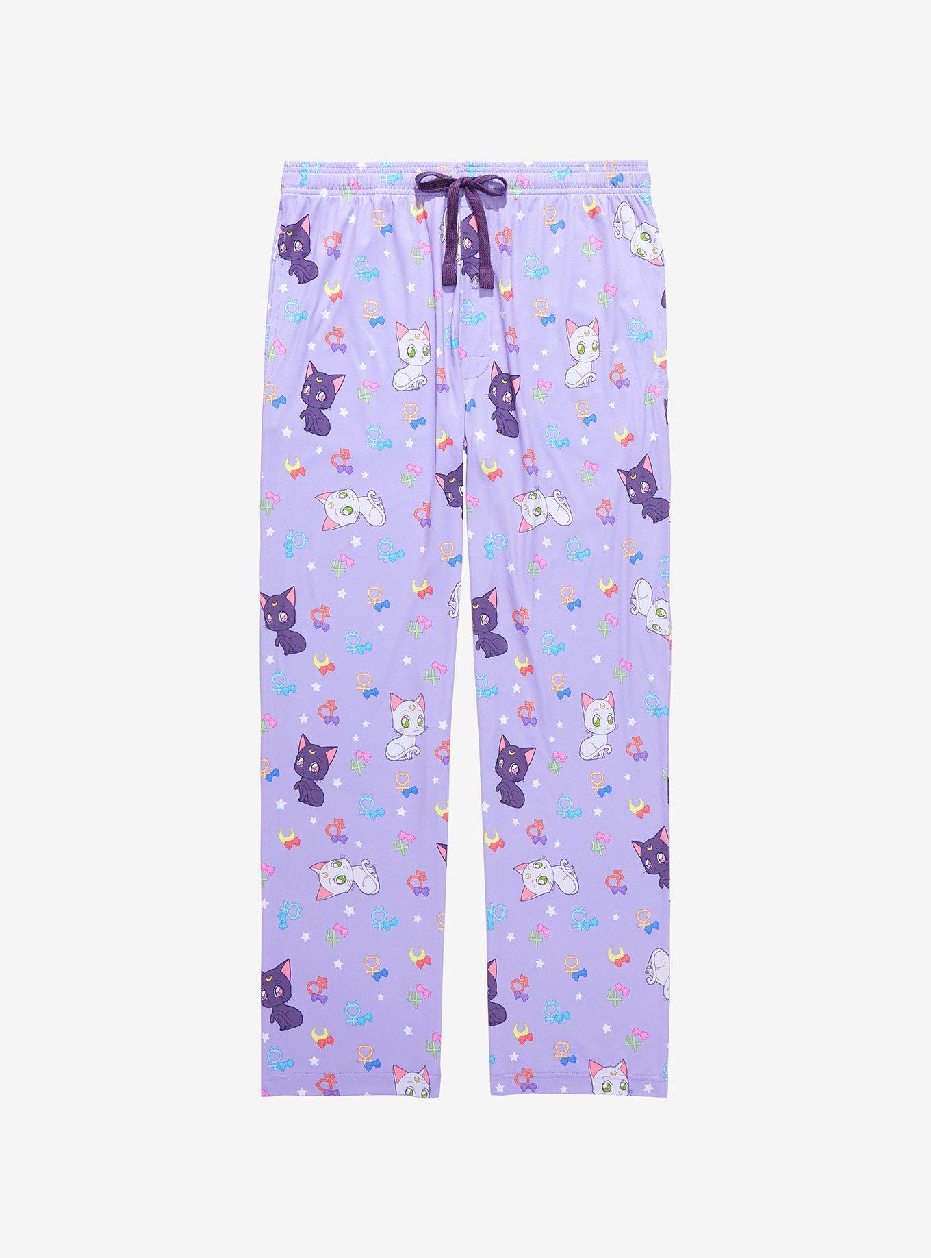 Sailor Moon Luna & Artemis Chibi Sleep Pants, LAVENDER, hi-res