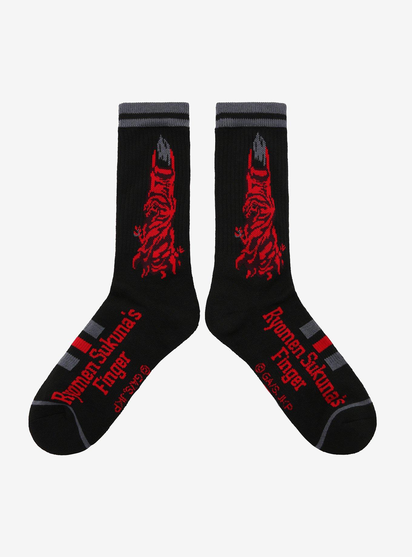 Jujutsu Kaisen Sukuna Finger Crew Socks, , hi-res