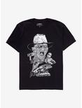 A Nightmare On Elm Street Freddy Black & White T-Shirt, BLACK, hi-res
