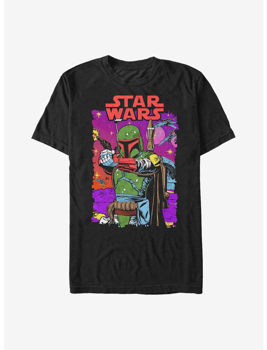 Star Wars Bold Colors Boba Fett T-Shirt, BLACK, hi-res