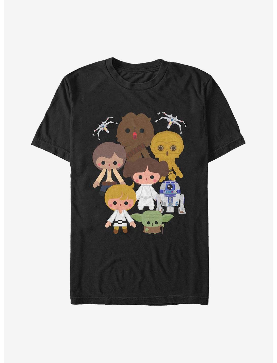 Star Wars Heroes Kawaii T-Shirt, BLACK, hi-res