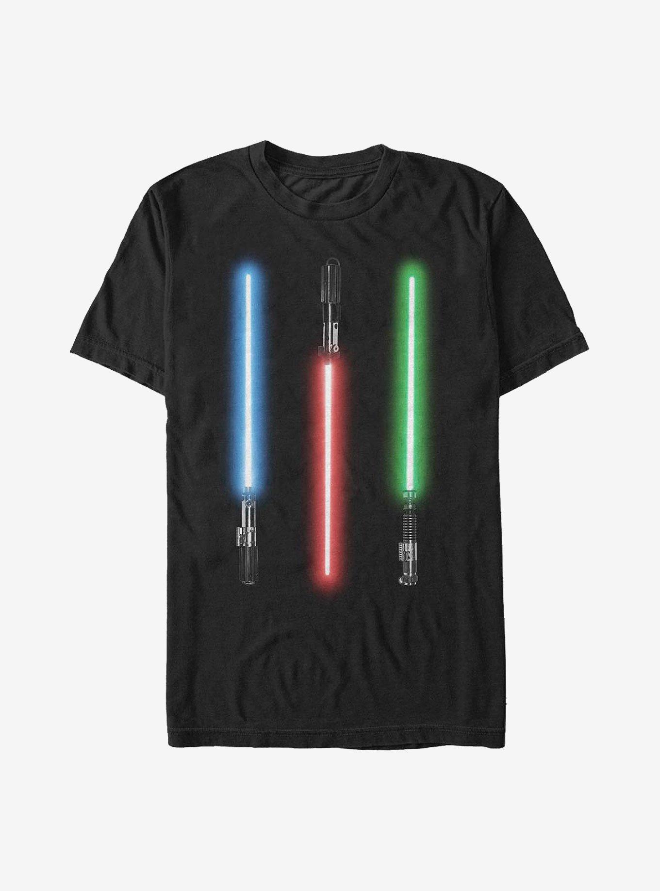 Star Wars Lightsaber Line Up T-Shirt, BLACK, hi-res