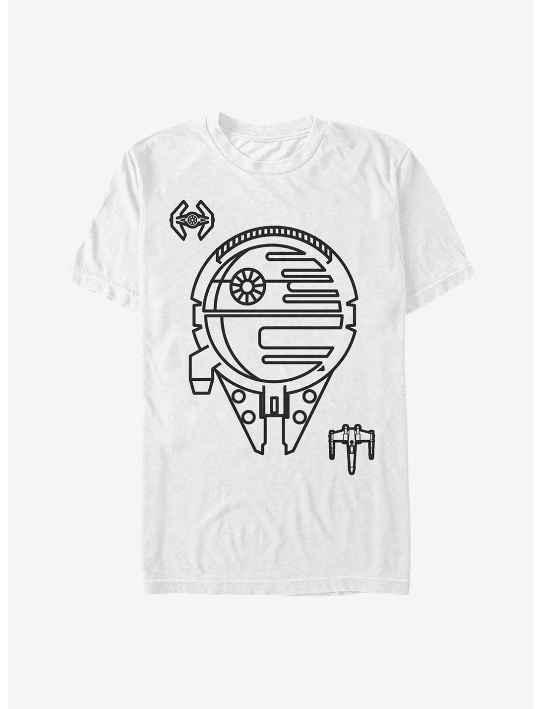Star Wars Minimal Ships T-Shirt, WHITE, hi-res