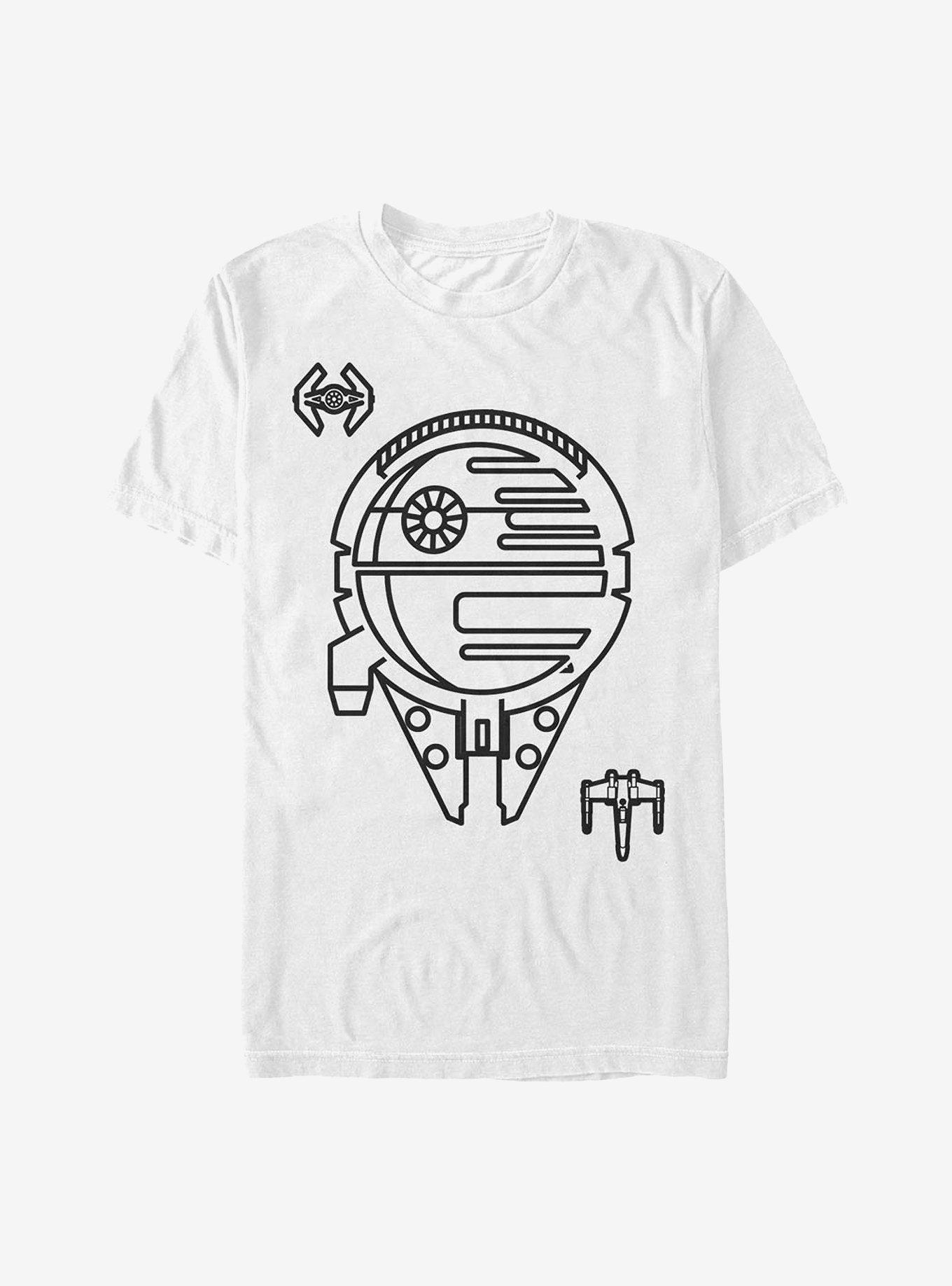 Star Wars Minimal Ships T-Shirt, WHITE, hi-res