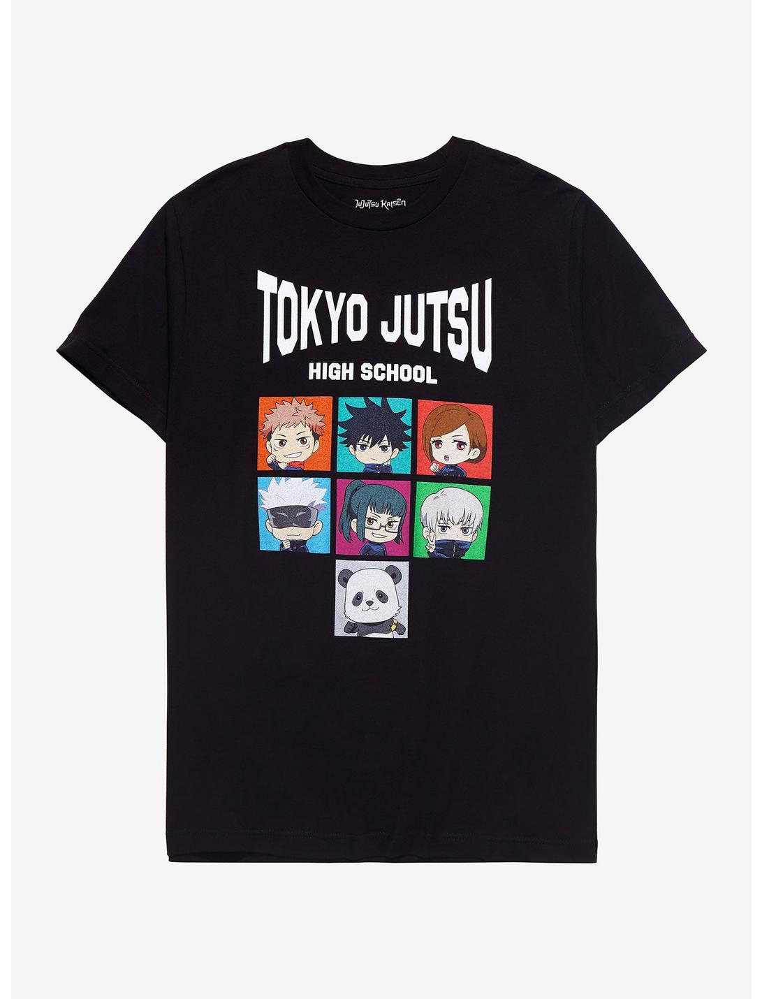 Jujutsu Kaisen Group Icon Chibi T-shirt, BLACK, hi-res
