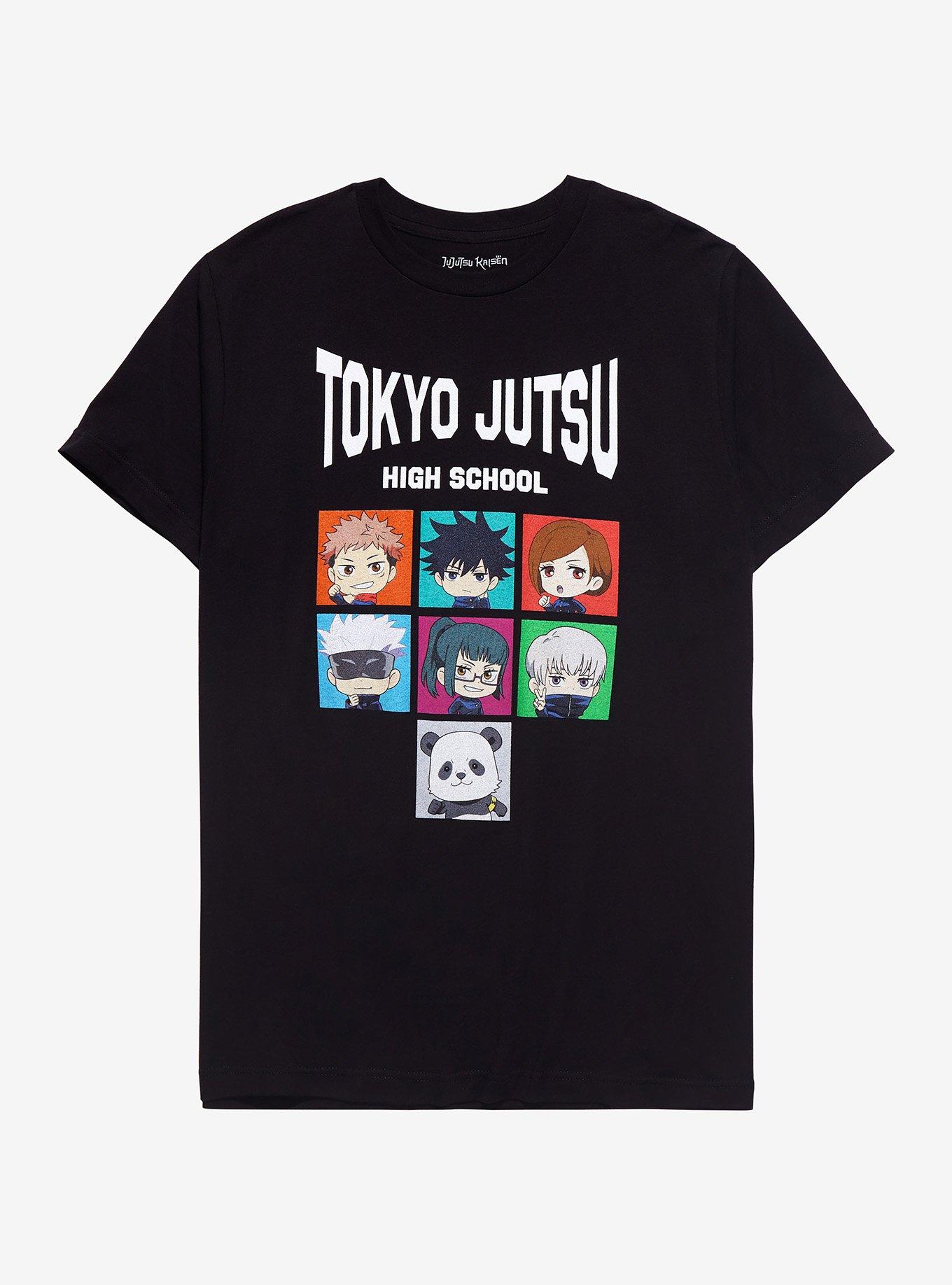 Jujutsu Kaisen Group Icon Chibi T-shirt, BLACK, hi-res