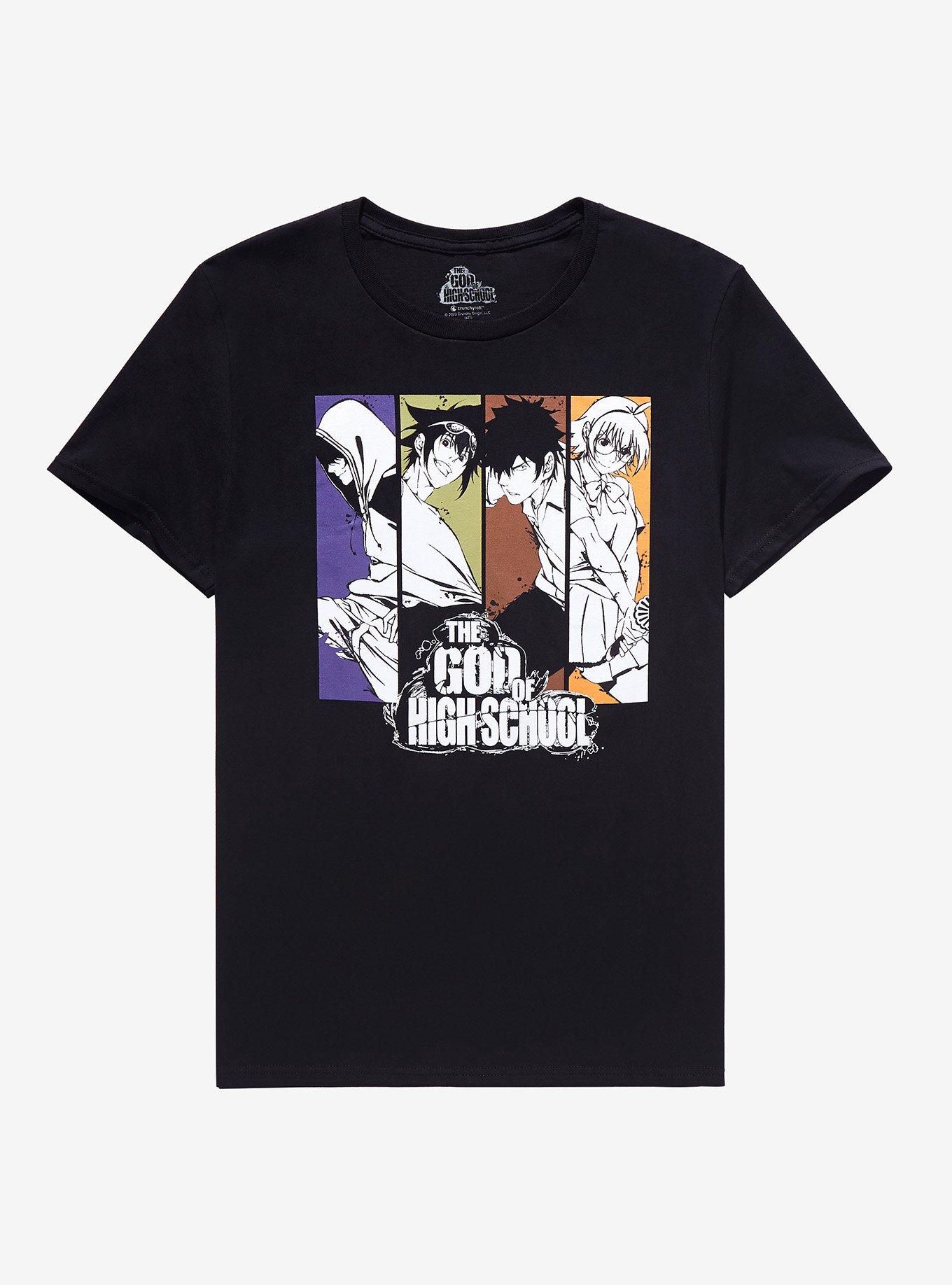 The God Of High School Character Panels T-Shirt, BLACK, hi-res
