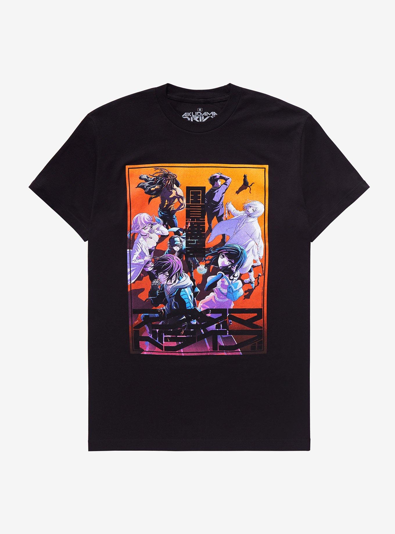 Akudama Drive Poster T-Shirt, BLACK, hi-res