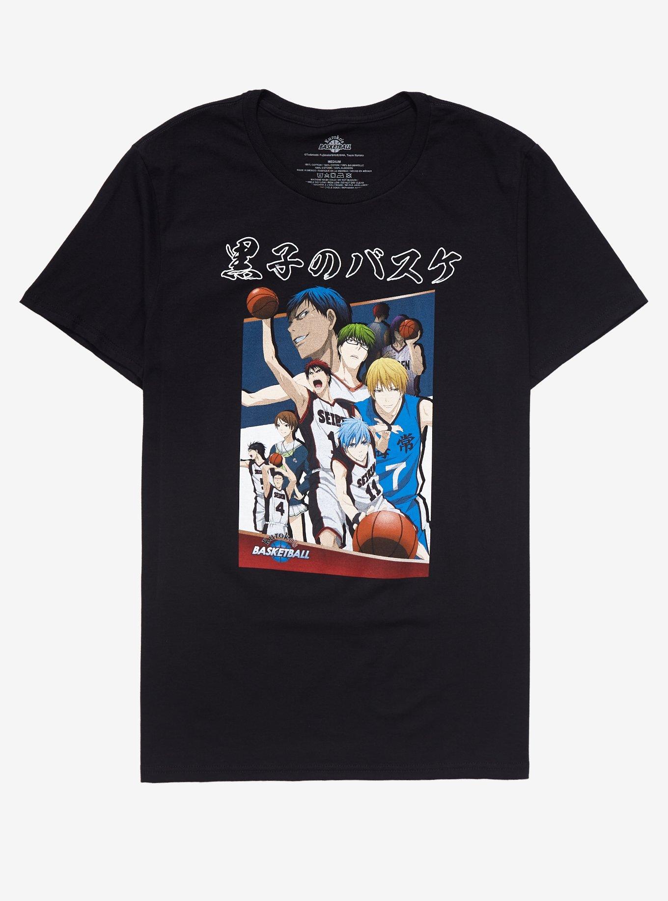 Kuroko's Basketball Group Poster T-Shirt, BLACK, hi-res