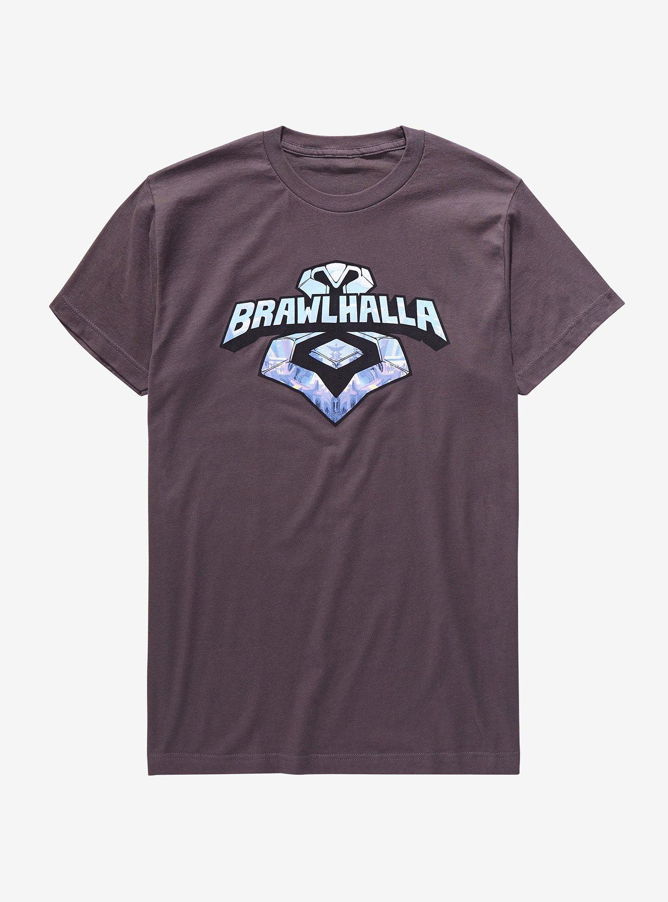 Brawlhalla Grey Logo T-Shirt, CHARCOAL, hi-res