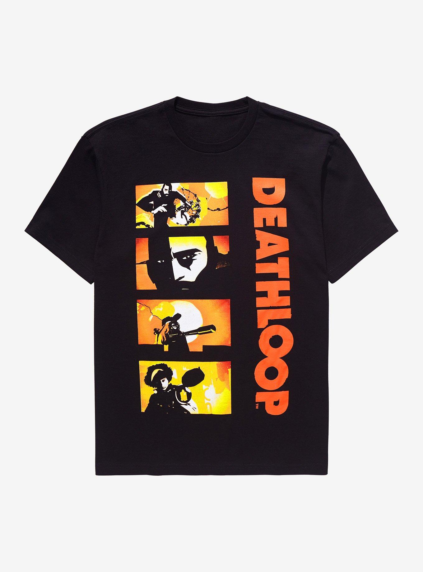 DEATHLOOP Panels T-Shirt, BLACK, hi-res