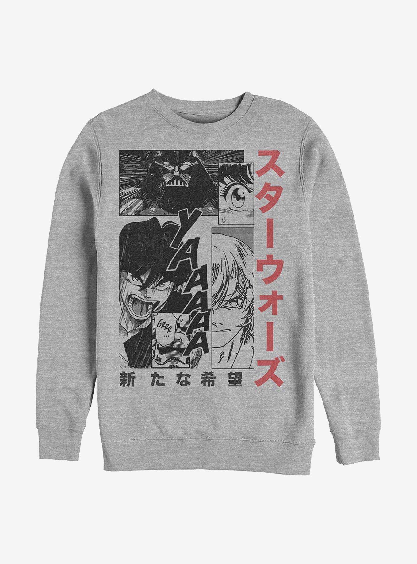 Star Wars Manga Page Crew Sweatshirt, ATH HTR, hi-res