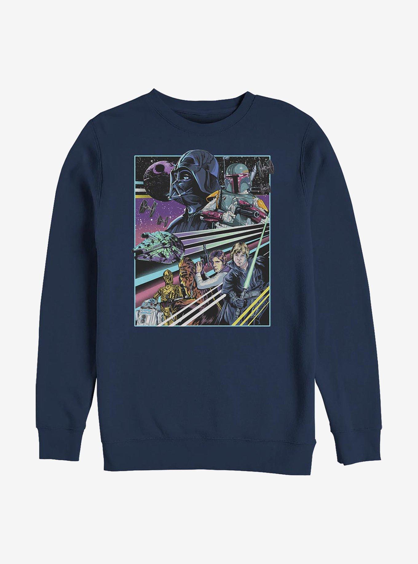 Star Wars Rebellion Poster Crew Sweatshirt, NAVY, hi-res