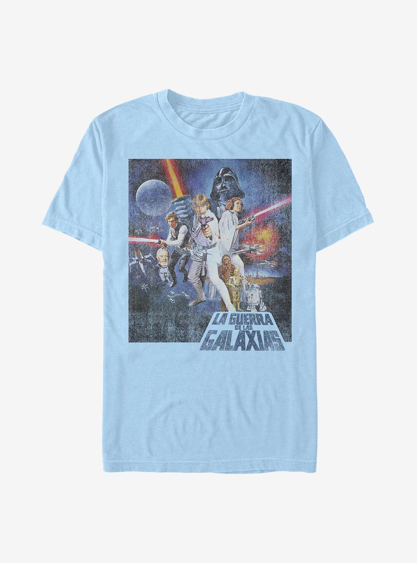 Star Wars Episode IV A New Hope La Guerra De Las Galaxias Poster T-Shirt, , hi-res