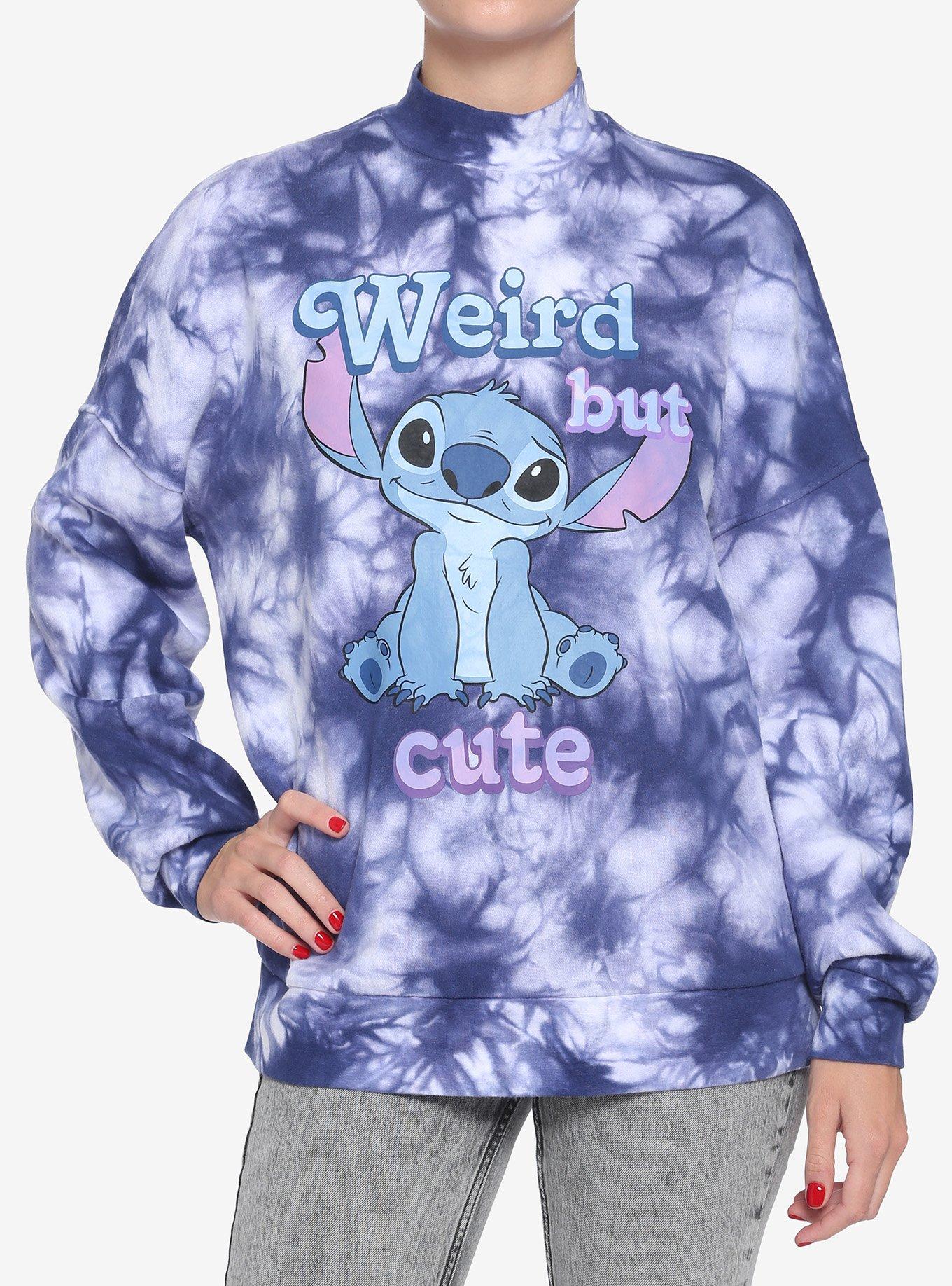 Disney Lilo & Stitch Weird But Cute Wash Mock Neck Girls Sweatshirt, MULTI, hi-res