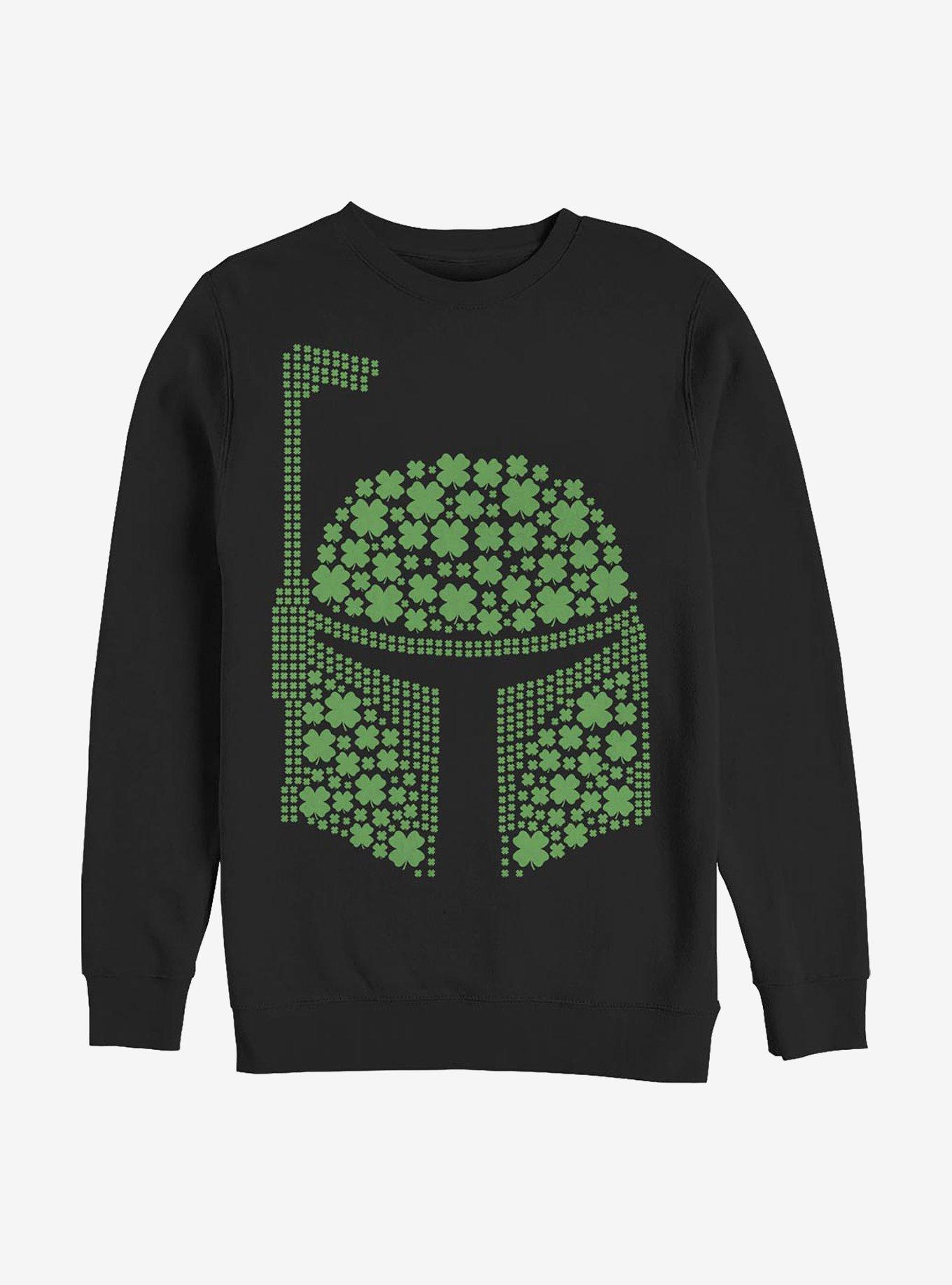 Star Wars Boba Clovers Crew Sweatshirt, BLACK, hi-res