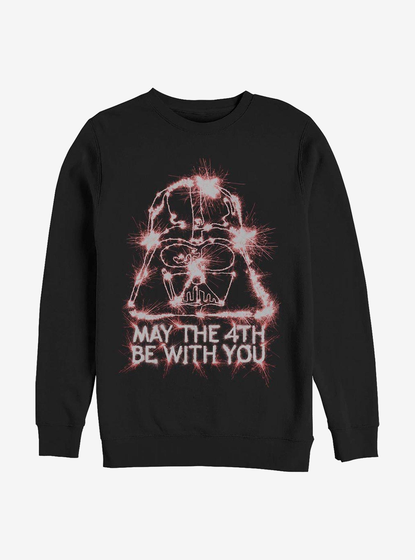 Star Wars Sparkler May The Fourth Crew Sweatshirt, BLACK, hi-res