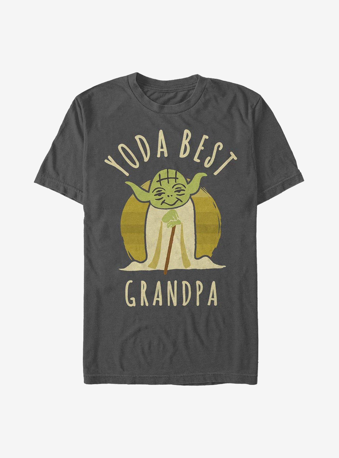 Star Wars Best Grandpa Yoda Says T-Shirt, CHARCOAL, hi-res