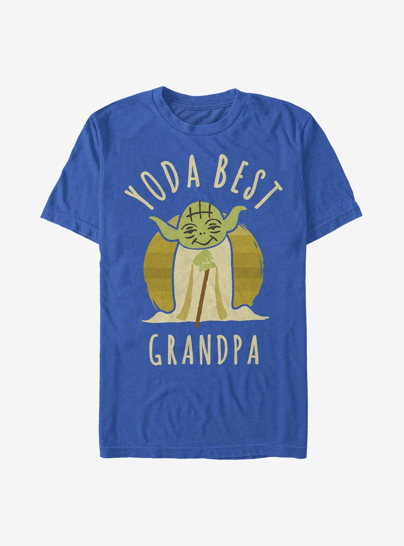 Star Wars Best Grandpa Yoda Says T-Shirt, ROYAL, hi-res