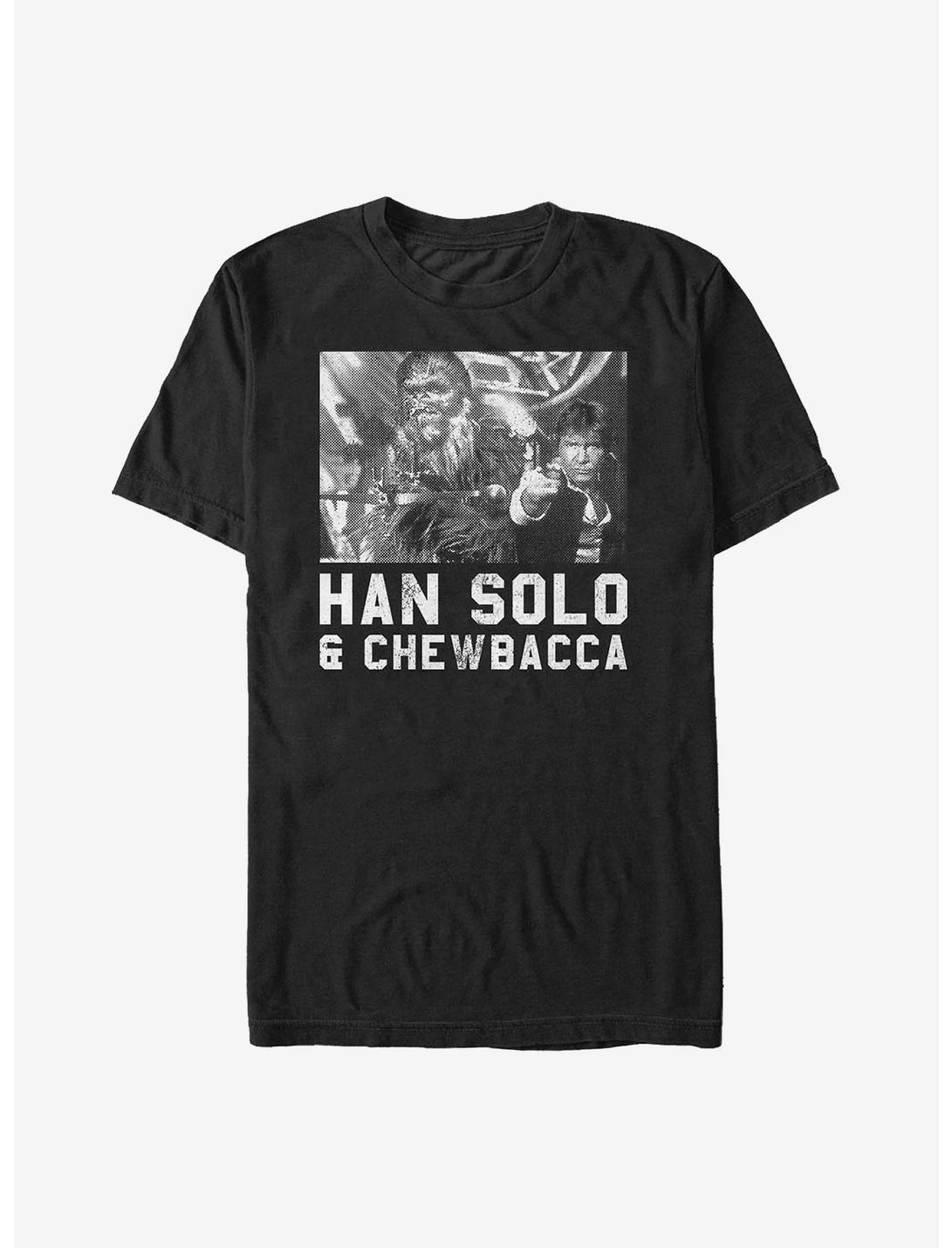 Star Wars Hal Solo & Chewbacca T-Shirt, BLACK, hi-res