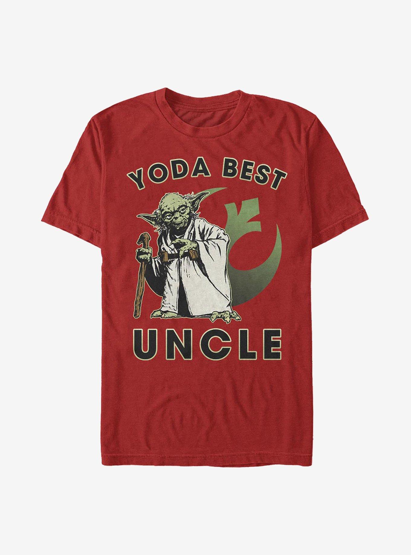 Star Wars Yoda Best Uncle T-Shirt, RED, hi-res
