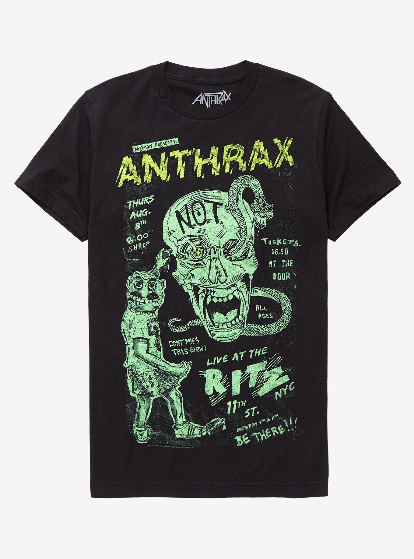Anthrax Live At The Ritz Flyer T-Shirt, BLACK, hi-res