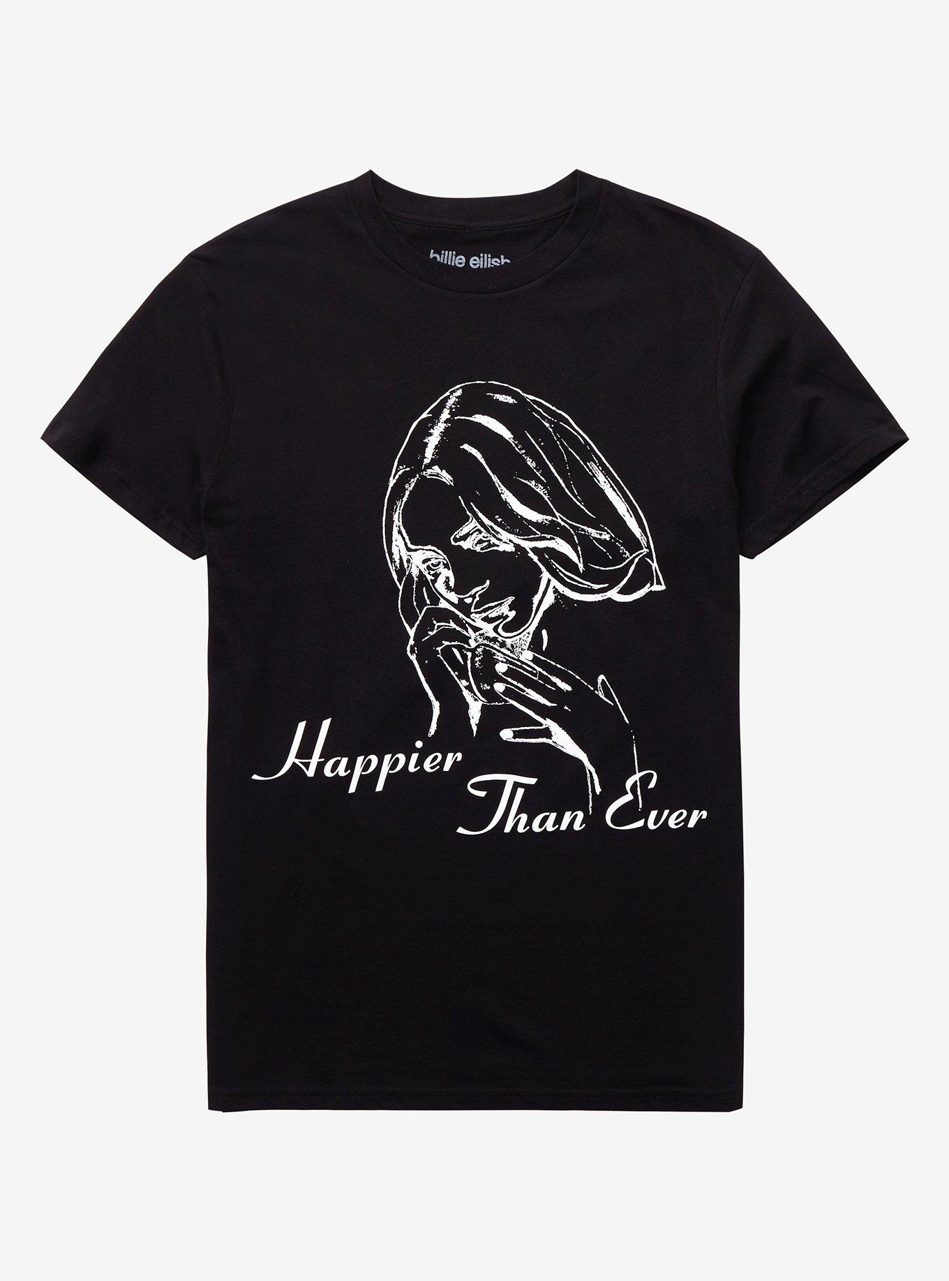 Billie Eilish Happier Than Ever Silhouette T-Shirt, BLACK, hi-res