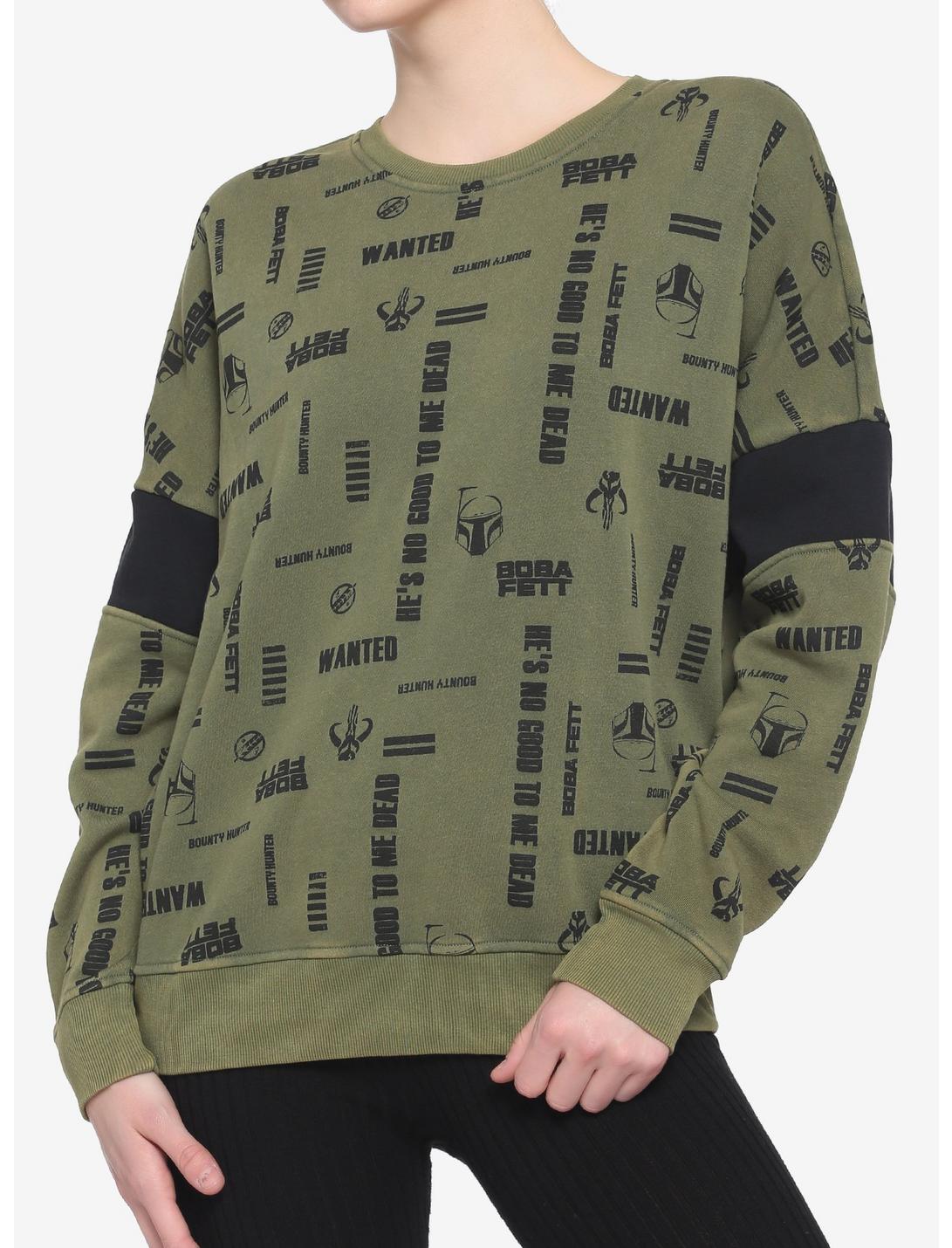 Her Universe Star Wars Boba Fett Logos Sweatshirt, MULTI, hi-res