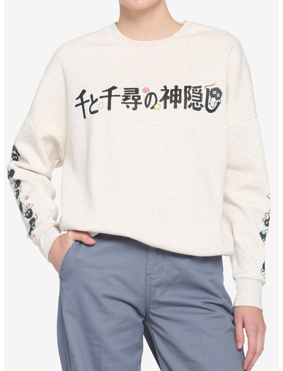 Her Universe Studio Ghibli Spirited Away Soot Sprites Japanese Text Sweatshirt, MULTI, hi-res