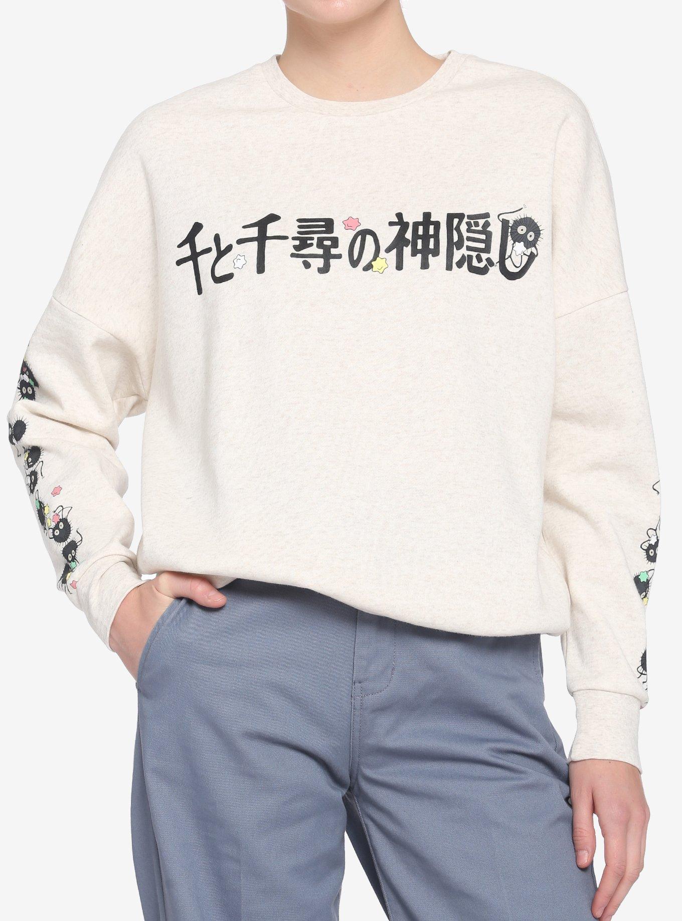 Her Universe Studio Ghibli Spirited Away Soot Sprites Japanese Text Sweatshirt, MULTI, hi-res