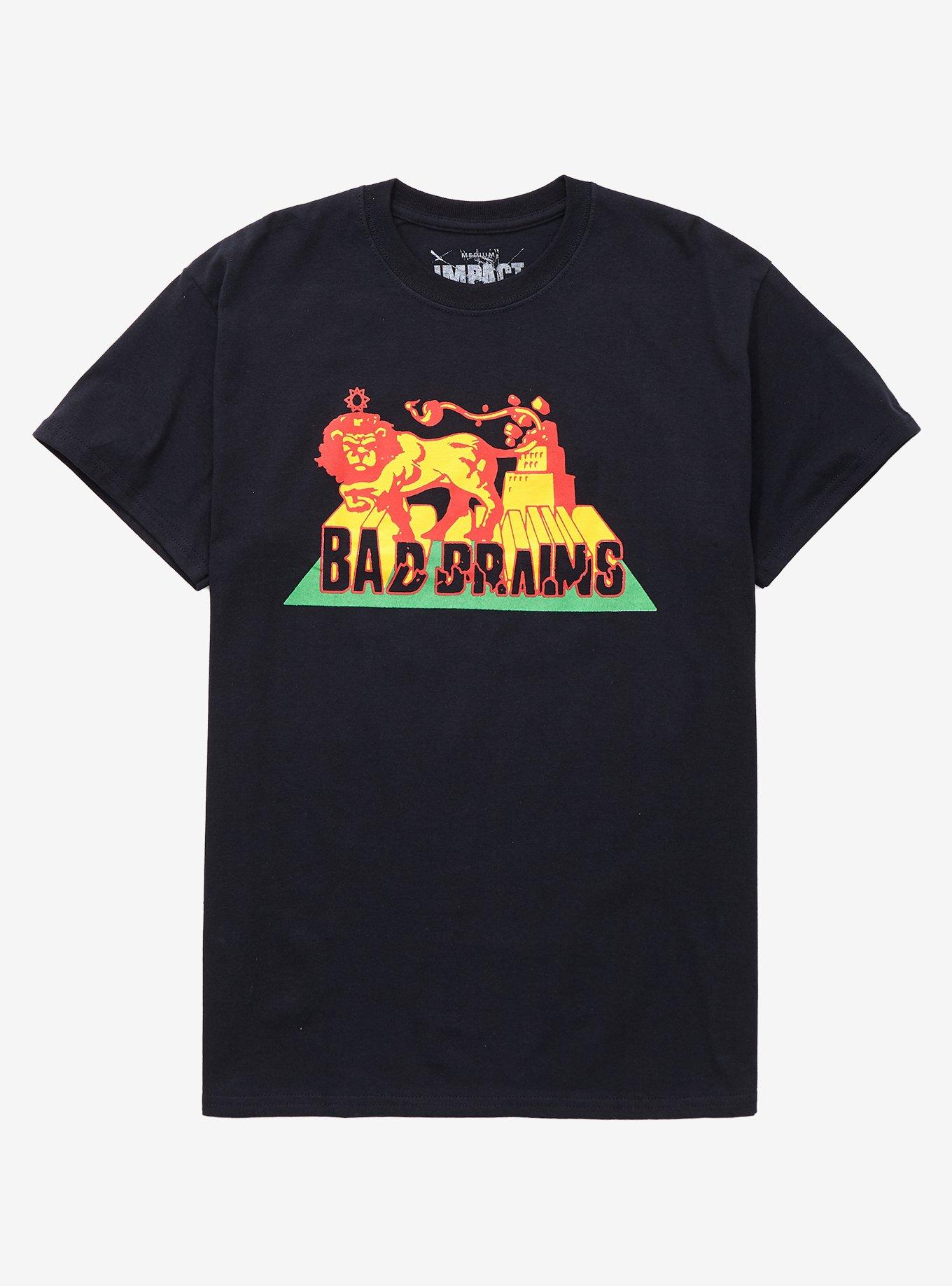 Bad Brains Rasta Lion T-Shirt, BLACK, hi-res