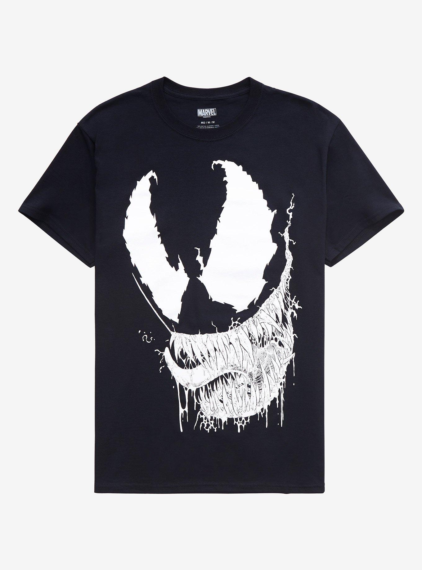 Venom Black And White We Are Venom Face T Shirt Hot Topic