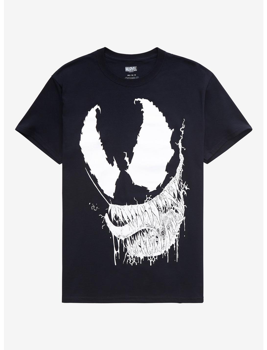 Venom Black & White We Are Venom Face T-Shirt, BLACK, hi-res