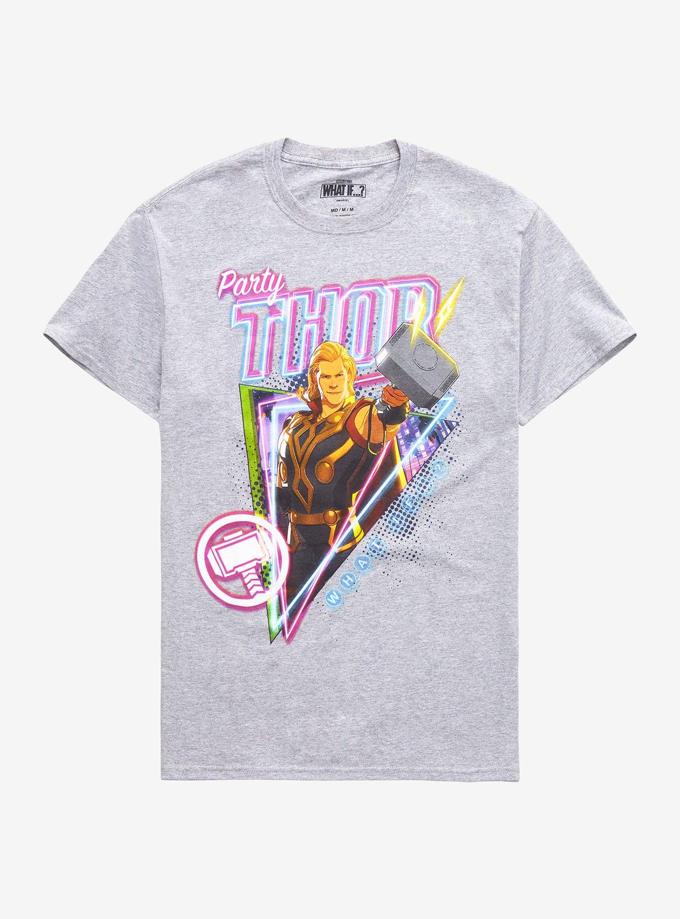 Marvel What If...? Party Thor T-Shirt, HEATHER GREY, hi-res