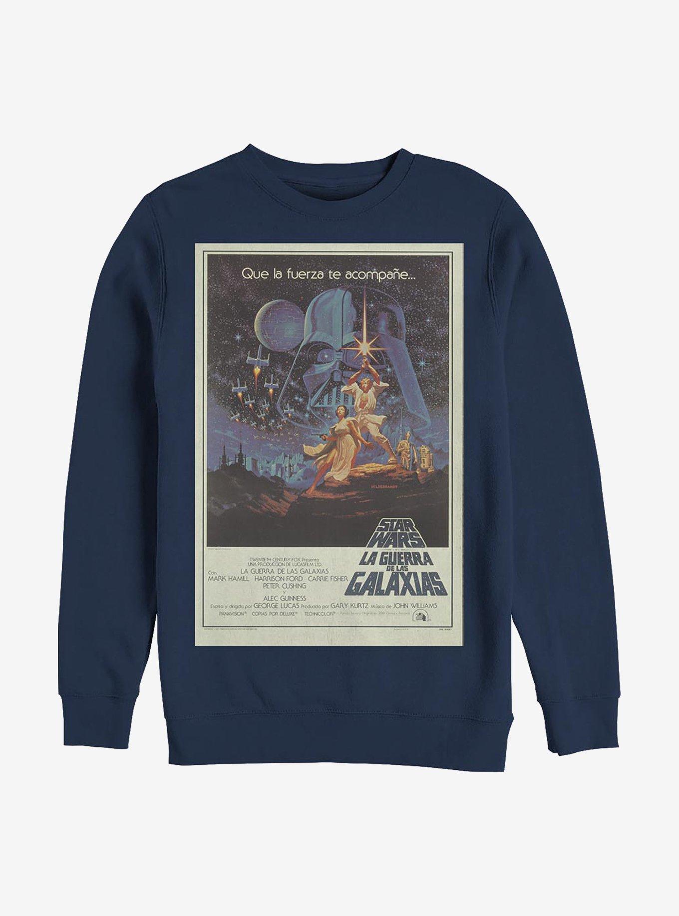 Star Wars La Guerra De Las Galaxias Crew Sweatshirt, NAVY, hi-res