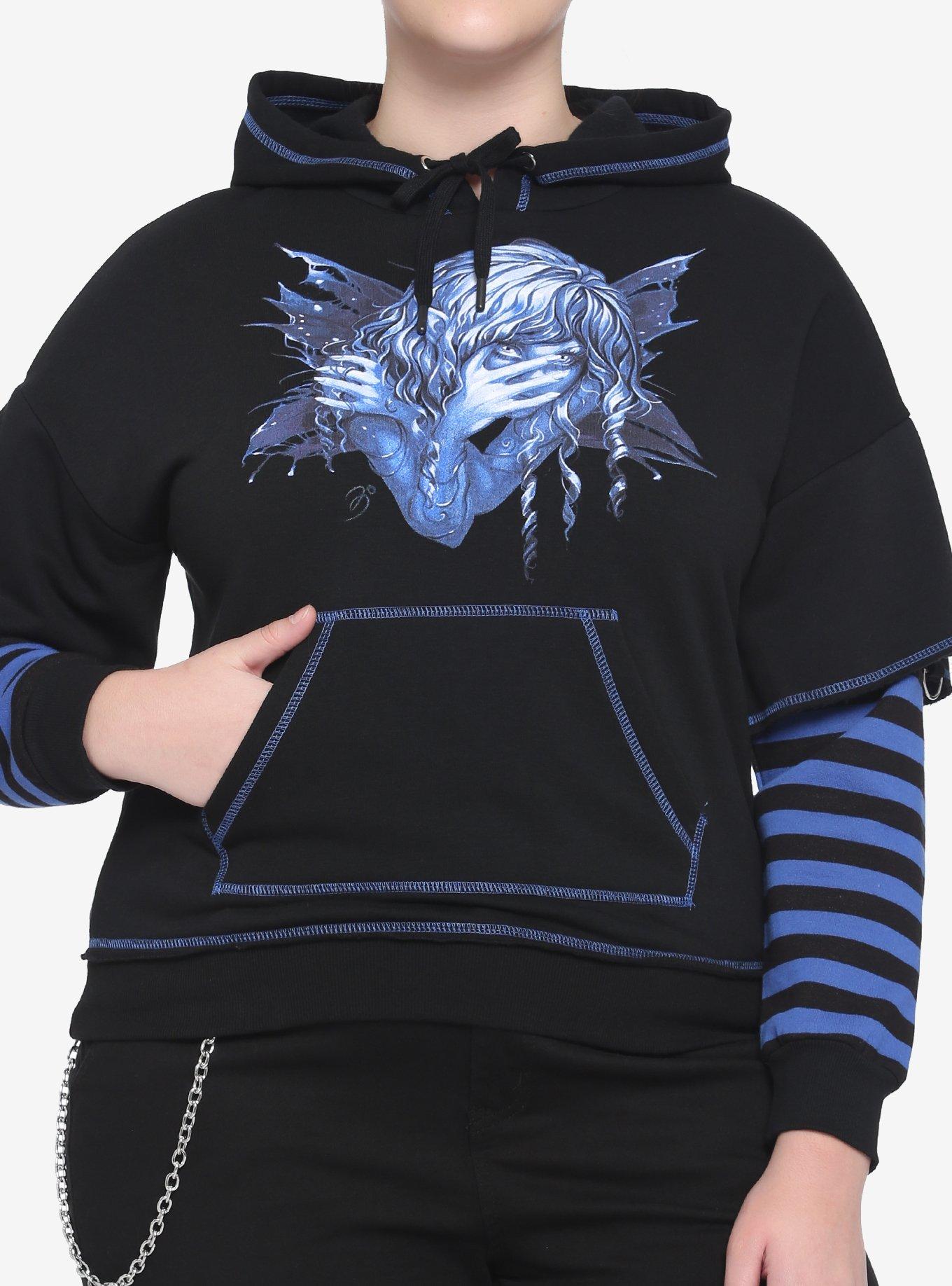 Fairies By Trick Night Fairy Twofer Girls Hoodie Plus Size, MULTI, hi-res