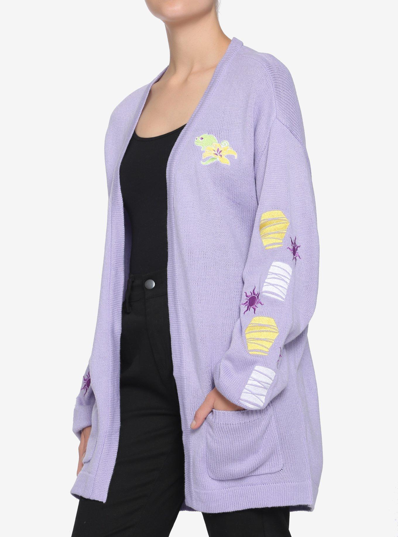 Disney Tangled Pascal & Lanterns Girls Open Cardigan, MULTI, hi-res