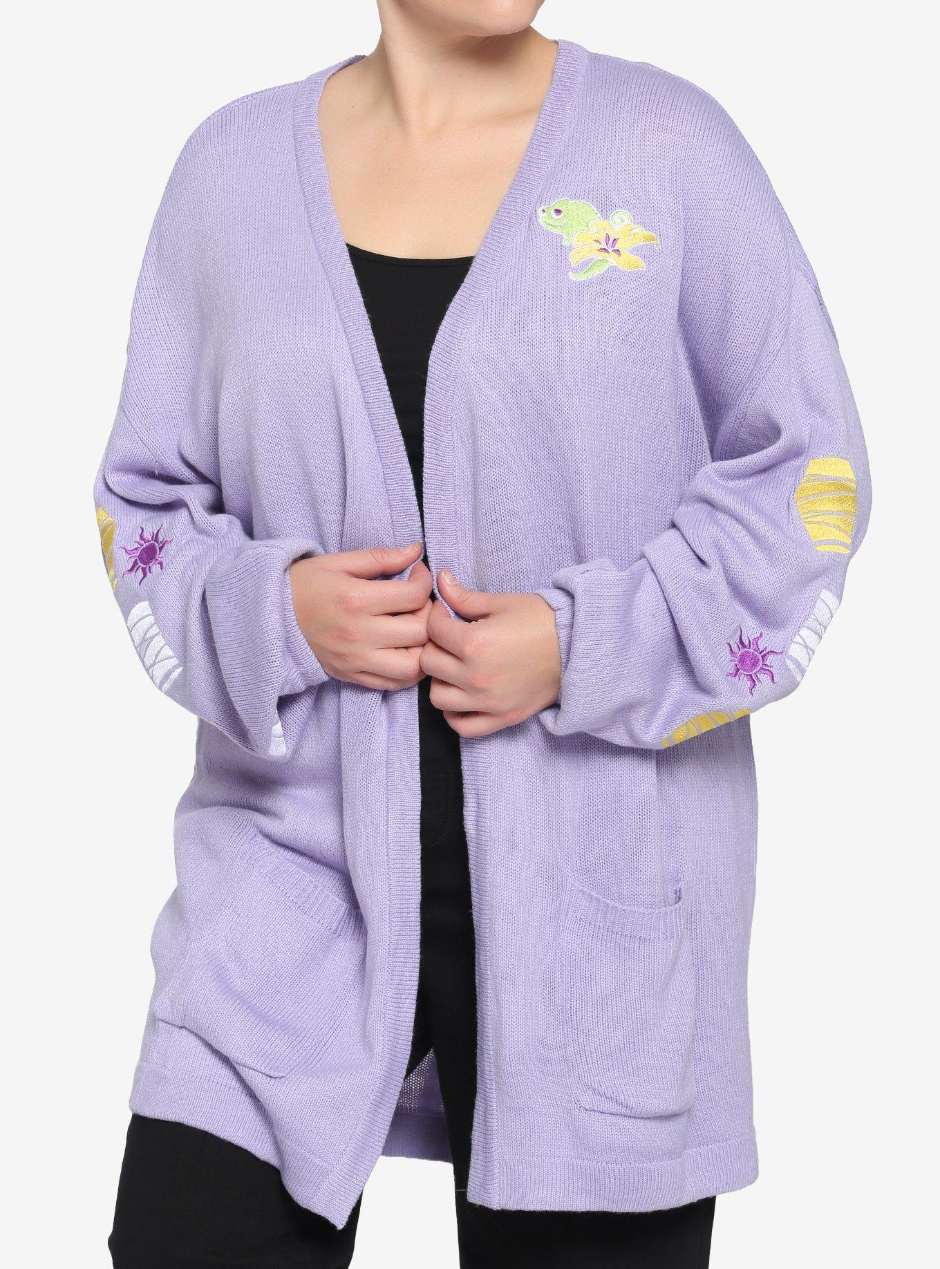 Disney Tangled Pascal & Lanterns Girls Open Cardigan Plus Size, MULTI, hi-res
