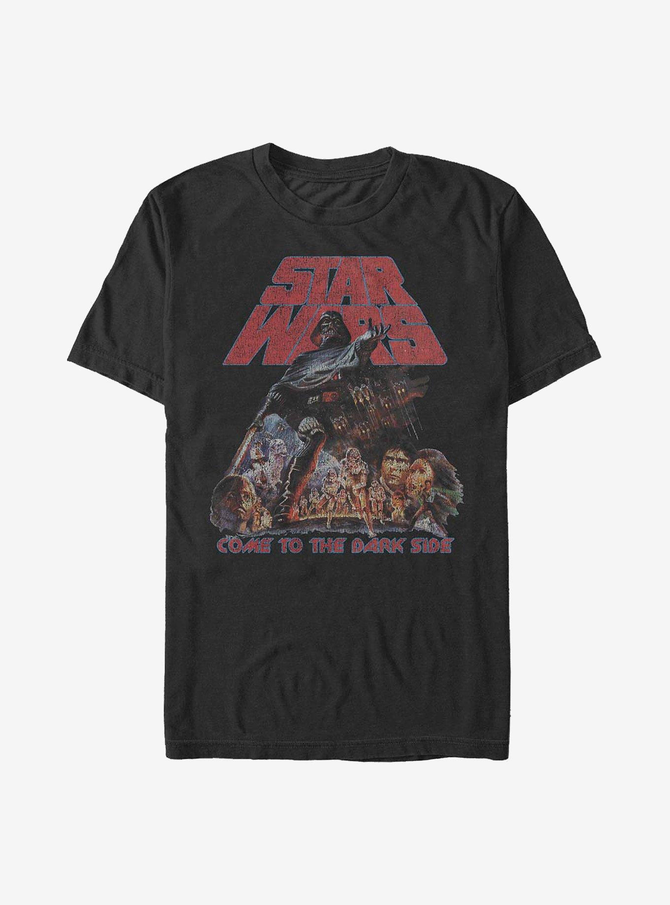 Star Wars Come To The Dark Side Poster T-Shirt, BLACK, hi-res